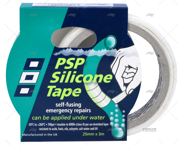 CINTA SILICONE BRANCA 25mmx3m PSP TAPES