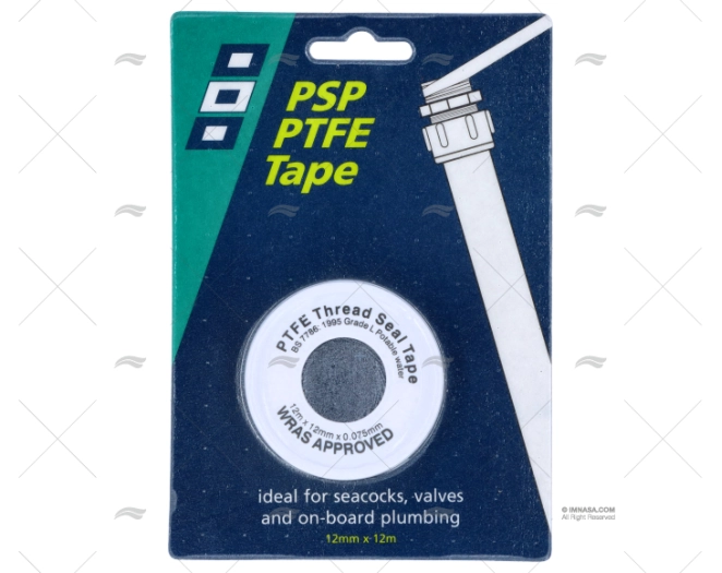 PTFE TAPE WHITE 12mm/12m PSP TAPES