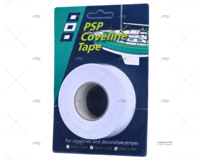 DECOR STRIPING TAPE COVELINE WHITE 25mm PSP TAPES