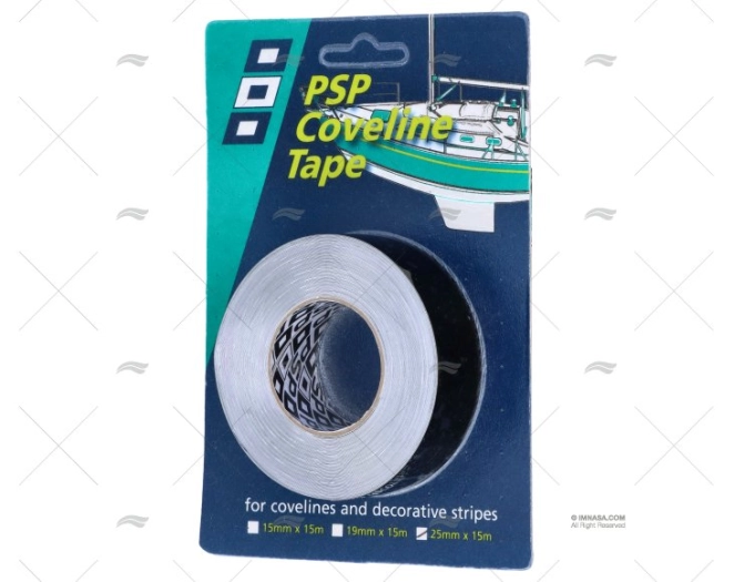 NASTRO DECOR. COVELINE NERO     25mm 15m PSP TAPES