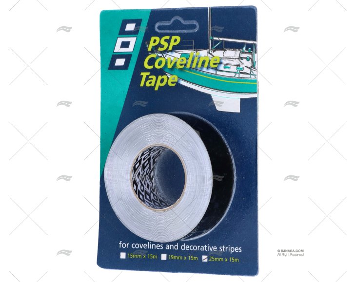 CINTA DECOR. COVELINE PRETA     25mm 15m PSP TAPES