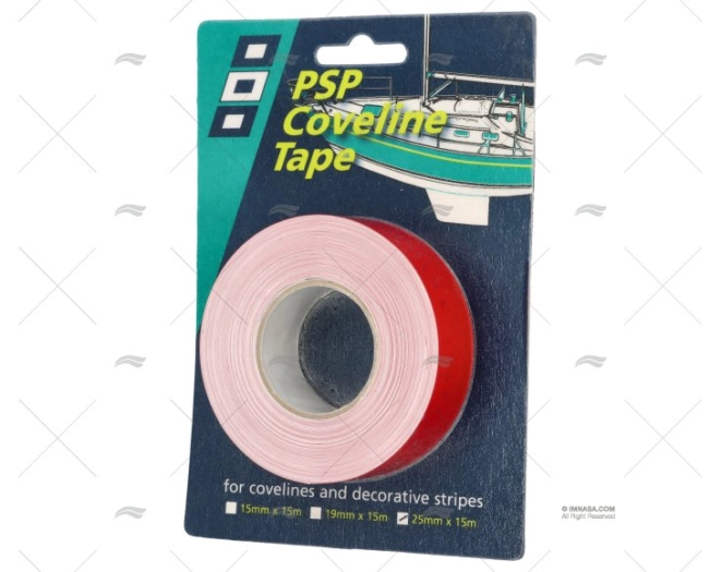 DECOR STRIPING TAPE COVELINE RED 25mm PSP TAPES