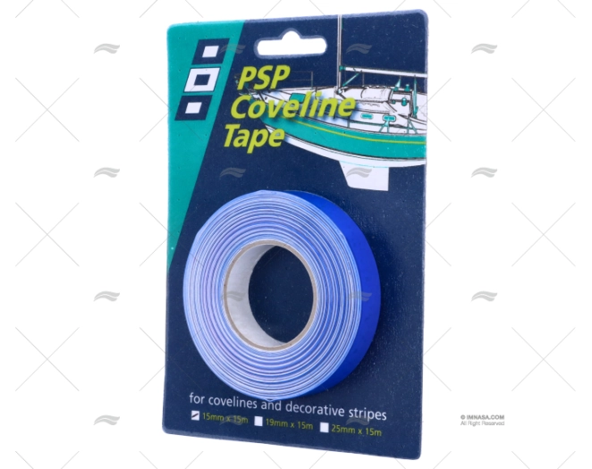 CINTA DECORATIVA. COVELINE AZUL MÉDIO  15mm 15m PSP TAPES