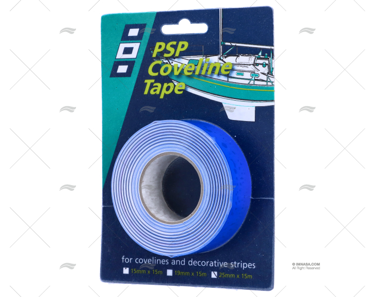 CINTA DECORATIVA. COVELINE MID BLUE  25mm 15m PSP TAPES