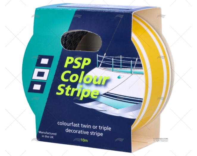 STRIPING TAPE YELLOW/WHITE 50mmx10m PSP TAPES