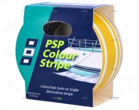 STRIPING TAPE YELLOW/WHITE 50mmx10m PSP TAPES