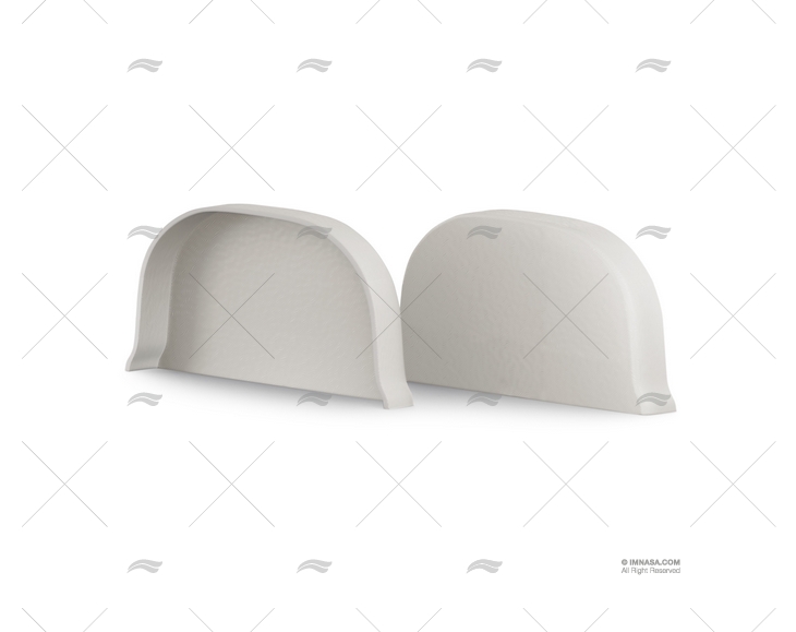 TERMINALE PARABORDO 160mm H160  PVC BIANCO TESSILMARE