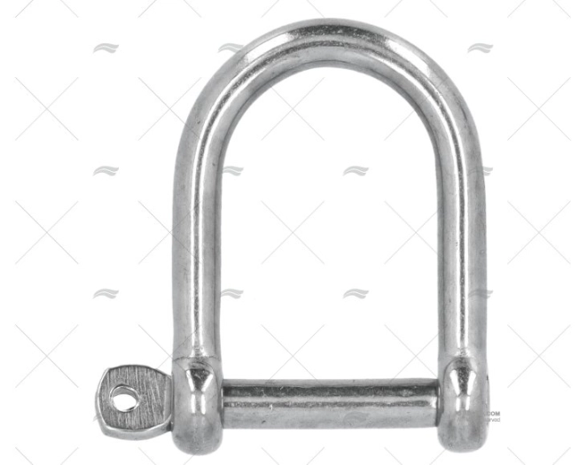 MANILHA RETA LARGA INOX 06mm
