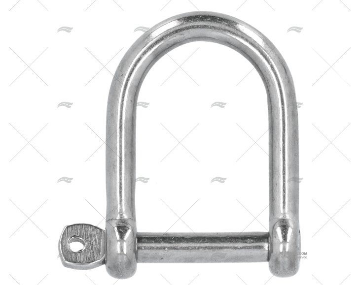 MANILHA RETA LARGA INOX 06mm