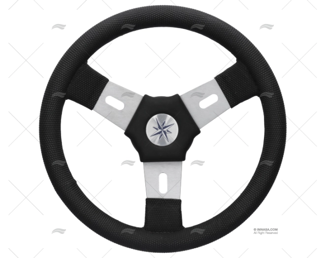 RUOTA DEL TIMONE 300mm ELBA      NERO/GRIGIO P3 VOLANTI LUISI