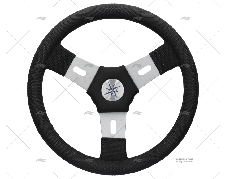 RUOTA DEL TIMONE 300mm ELBA      NERO/GRIGIO P3 VOLANTI LUISI