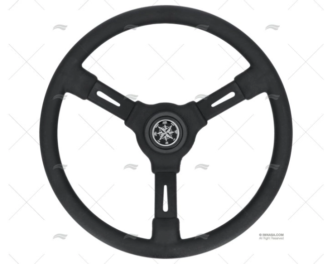 VOLANTE 350mm RIVIERA   PRETO  P FIXA VOLANTI LUISI