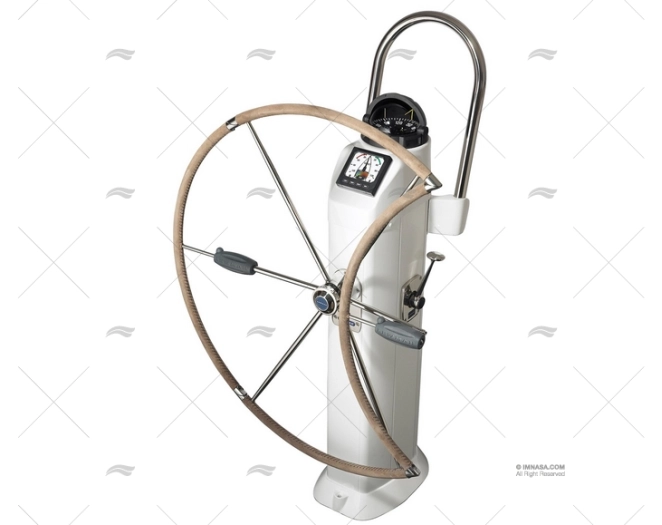 RUOTA TIMONE 1016mm 6R PELLE/INOX PIEGHEVOLE LEWMAR