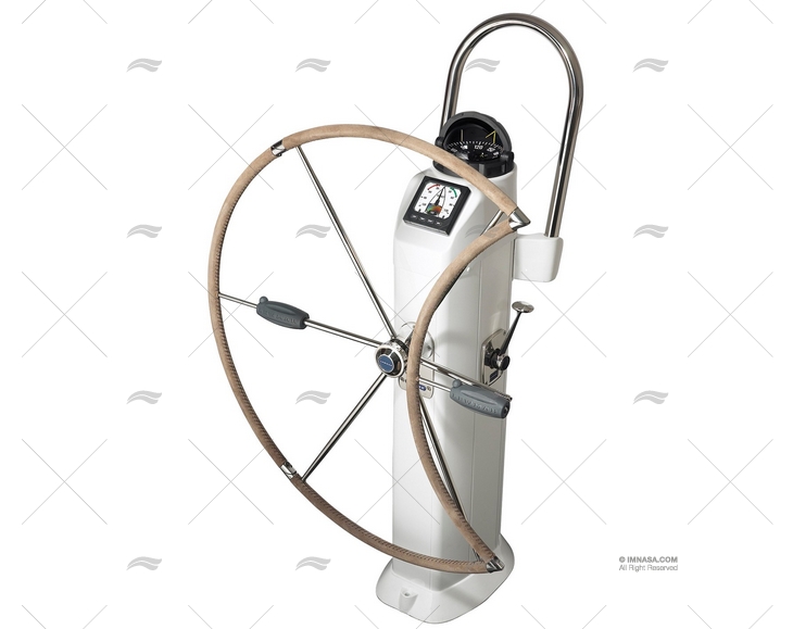 RUOTA TIMONE 1016mm 6R PELLE/INOX PIEGHEVOLE LEWMAR