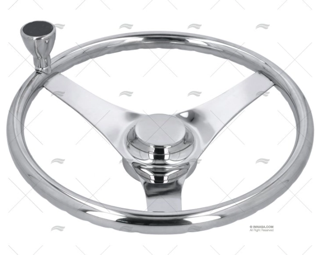 RUOTA DEL TIMONE 342mm FLYSPORT  INOX C/POMELLO