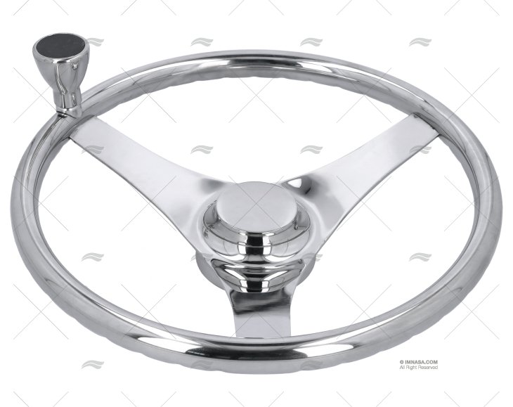 RUOTA DEL TIMONE 342mm FLYSPORT  INOX C/POMELLO