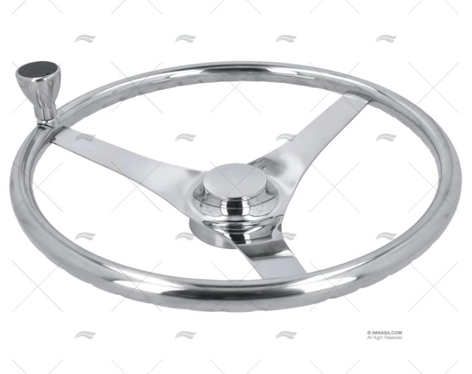 RUOTA DEL TIMONE 394mm FLYSPORT  INOX C/POMELLO