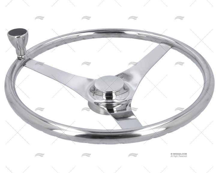 RUOTA DEL TIMONE 394mm FLYSPORT  INOX C/POMELLO