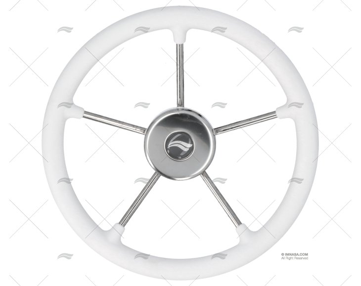 RODA LEME  350mm 5R POLI.BLAN/INOX RIVIERA