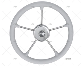 RODA LEME  350mm 5R POLI.CINZA/INOX RIVIERA