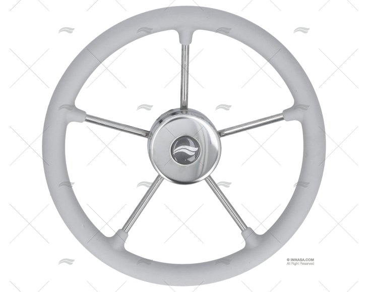 RODA LEME  350mm 5R POLI.CINZA/INOX RIVIERA