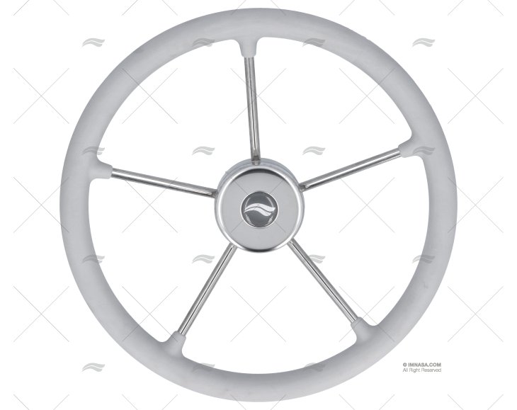 RODA DO LEME  400mm 5R POLI.GRIS/INOX RIVIERA