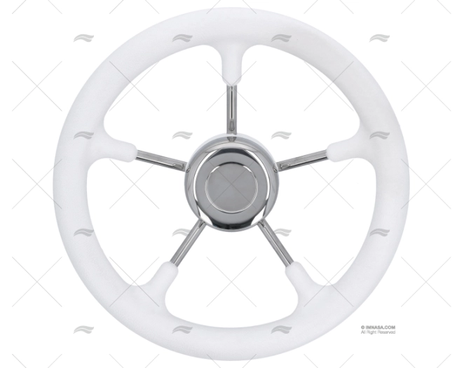 RODA LEME  320mm 5R POLI.BRANCA/INOX SAVORETTI ARMANDO