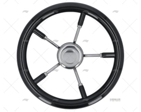 RUOTA TIMONE  350mm 5R BLU.BLOCCAGGIO CARBONIO/ SAVORETTI ARMANDO