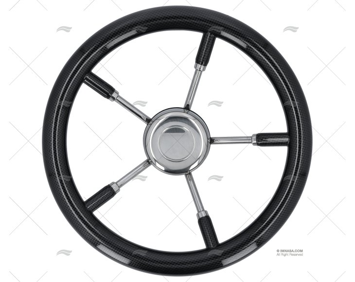 RUOTA TIMONE  350mm 5R BLU.BLOCCAGGIO CARBONIO/ SAVORETTI ARMANDO