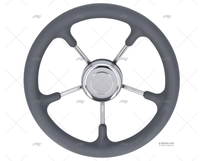 RODA LEME  320mm 5R POLI.CINZA/INOX SAVORETTI ARMANDO