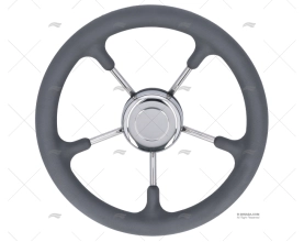RODA LEME  320mm 5R POLI.CINZA/INOX SAVORETTI ARMANDO