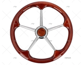 RUOTA TIMONE  400mm 5R LEGNO/INOX MOGANO SAVORETTI ARMANDO