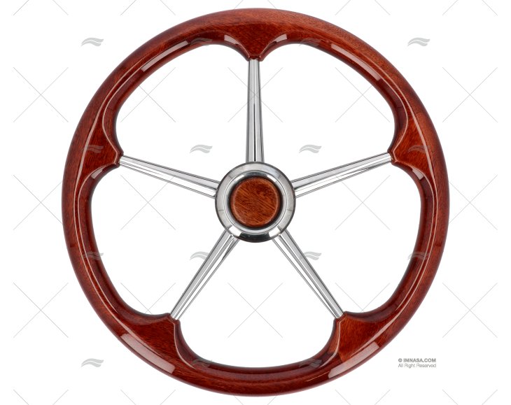 RUOTA TIMONE  400mm 5R LEGNO/INOX MOGANO SAVORETTI ARMANDO