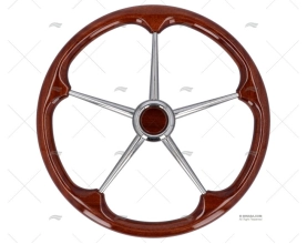 RODA DE LEME  450mm 5R MADEIRA/INOX MOGNO SAVORETTI ARMANDO