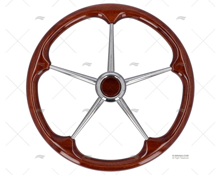 RODA DE LEME  450mm 5R MADEIRA/INOX MOGNO SAVORETTI ARMANDO