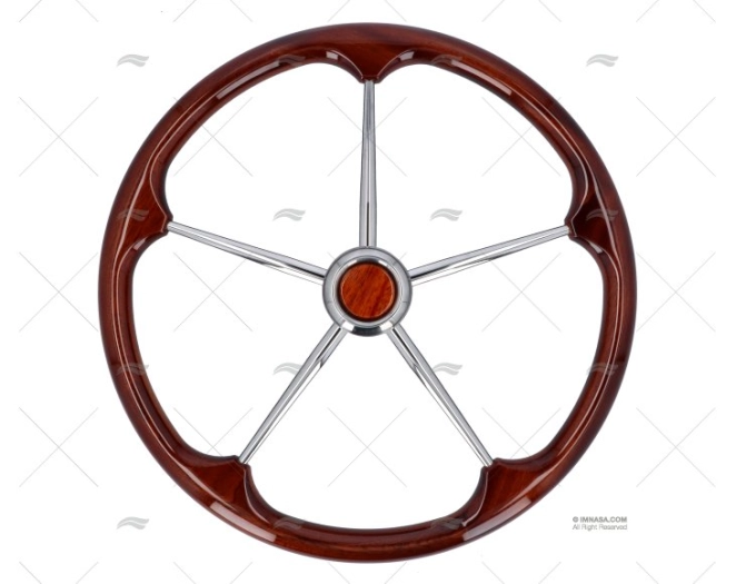 RODA LEME  500mm 5R MADEIRA/INOX MOGNO SAVORETTI ARMANDO