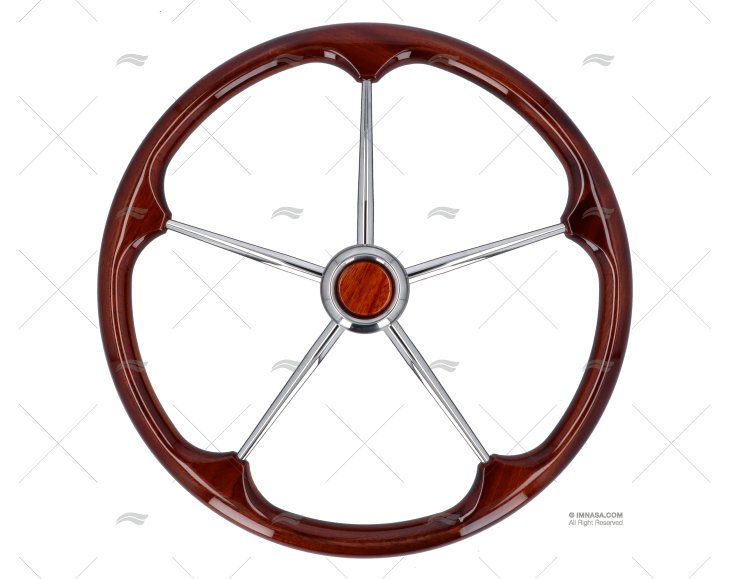 RUOTA TIMONE  500mm 5R LEGNO/INOX MOGANO SAVORETTI ARMANDO