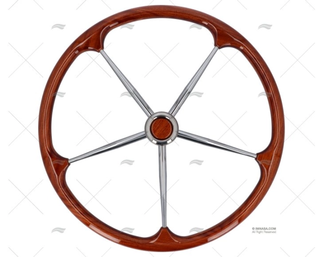 RODA LEME  600mm 5R MADEIRA/INOX MOGNO SAVORETTI ARMANDO