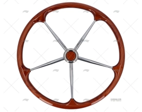 RODA LEME  600mm 5R MADEIRA/INOX MOGNO SAVORETTI ARMANDO