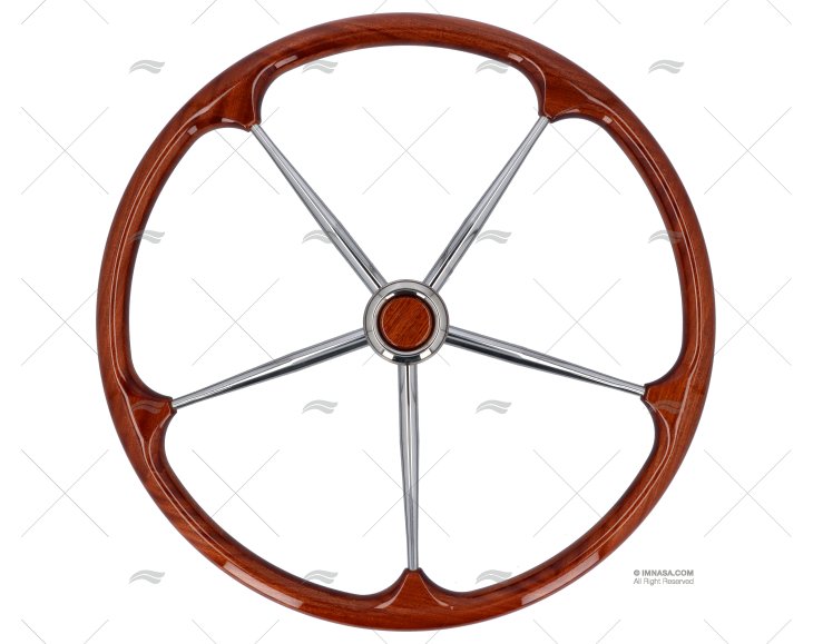 RODA LEME  600mm 5R MADEIRA/INOX MOGNO SAVORETTI ARMANDO