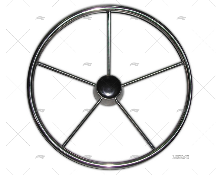 RUOTA TIMONE  390mm 5R INOX
