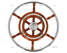 RUOTA TIMONE  490mm 6RAGGI LEGNO/INOX ROSONE SAVORETTI ARMANDO
