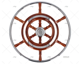 RODA LEME  520mm 6R MADEIRA/INOX EMBELEZADOR SAVORETTI ARMANDO