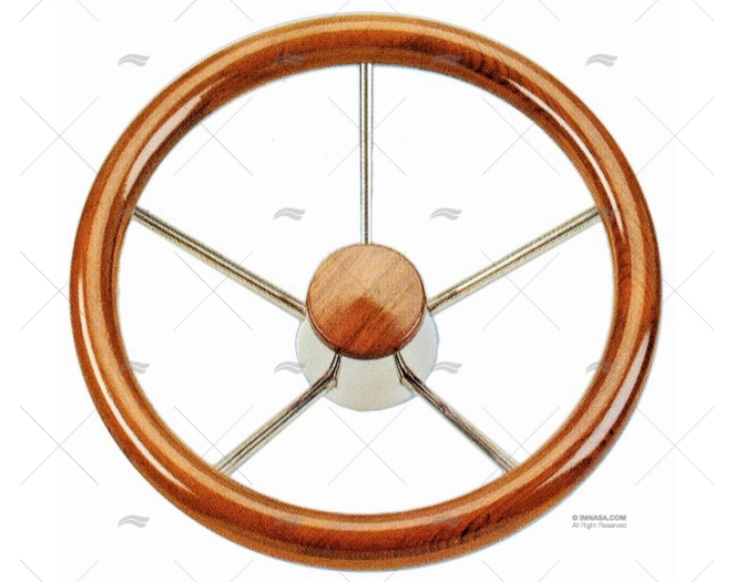 RODA LEME  400mm 5R MADEIRA/INOX SAVORETTI ARMANDO