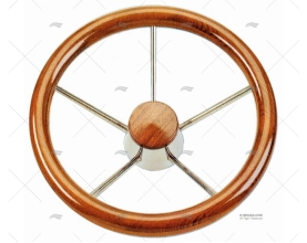 RUOTA TIMONE  400mm 5R LEGNO/INOX SAVORETTI ARMANDO