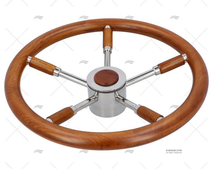 RUOTA TIMONE  400mm 5R LEGNO/INOX SAVORETTI ARMANDO