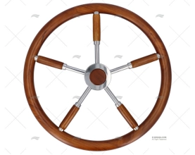 RUOTA TIMONE  450mm 6R LEGNO/INOX SAVORETTI ARMANDO