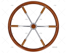 RUOTA TIMONE  600mm 6R LEGNO/INOX SAVORETTI ARMANDO