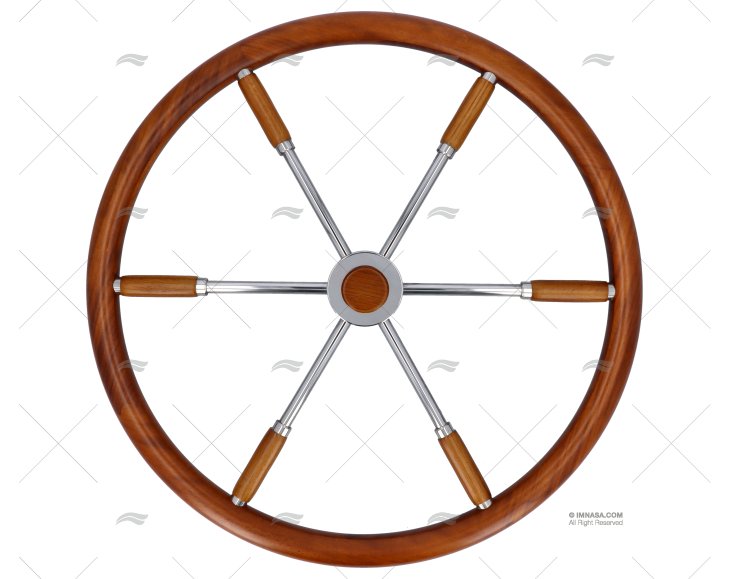 RODA LEME  600mm 6R MADEIRA/INOX SAVORETTI ARMANDO