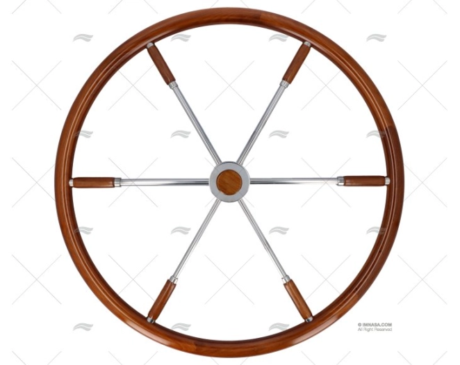 RUOTA TIMONE  700mm 6R LEGNO/INOX SAVORETTI ARMANDO
